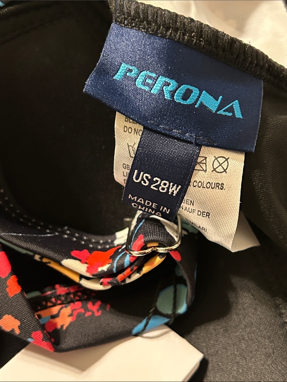 🐕🦺Perona plus size swimsuit shaping body one piece swim dress floral size 28W - Picture 6 of 7